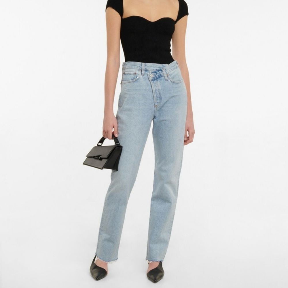 Agolde - Criss Cross high-rise straight jeans